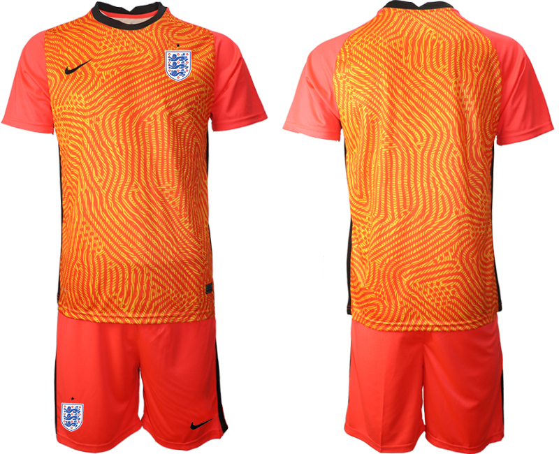 Men 2021 European Cup England red goalkeeper Soccer Jersey